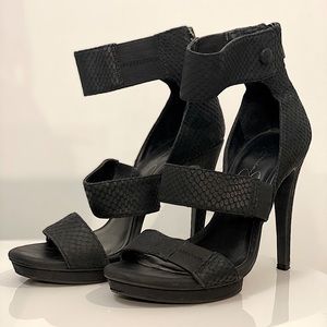 Black strappy heels - Jessica Simpson